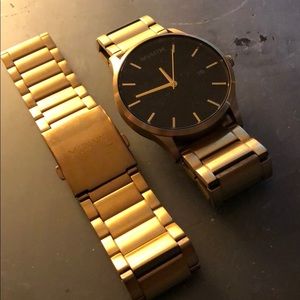 MVMT black and gold 45mm watch with band